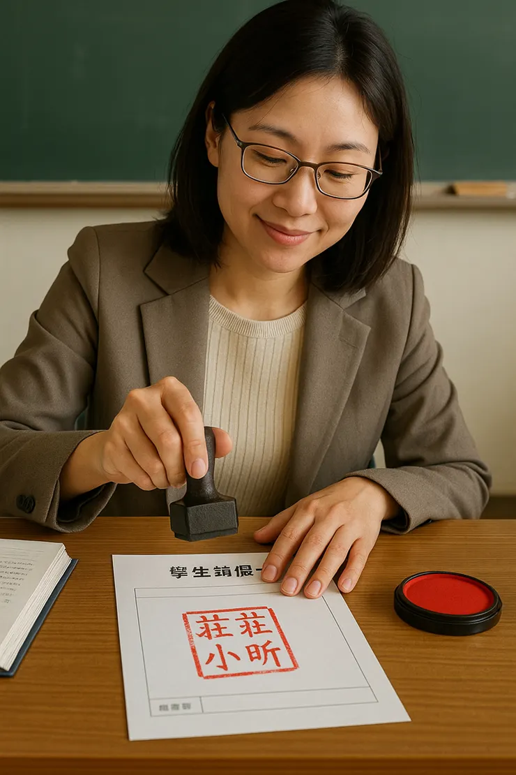 我在正在蓋章！(哇，好逼真啊！)(小昕咒語ChatGPT繪圖)