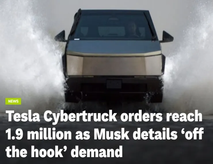圖4-2、Cybertruck預訂單量