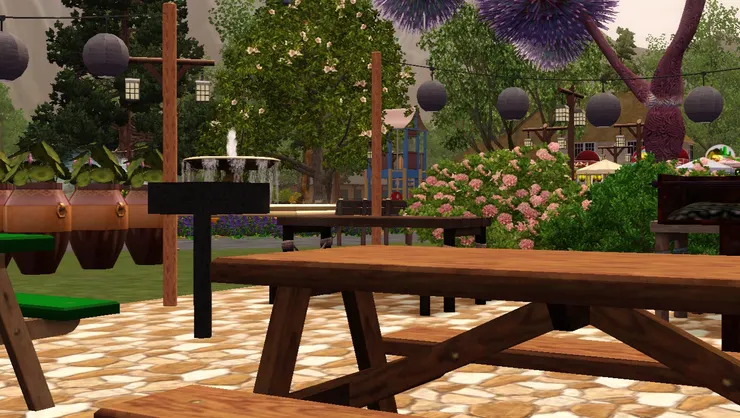 即使不燒烤，也可以坐下來吃吃東西。