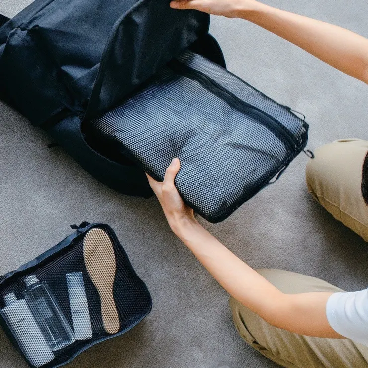 MUJI/無印良品雙肩包 A4學生書包輕薄輕便可手提防潑水 