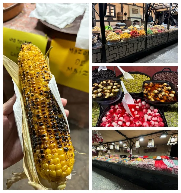 在舊城區邊緣的河岸公園上，突然出現週五市集，有點像台灣的夜市，但大多數7點就都要準備收攤了。（烤玉米是這次旅行所有消費中比台灣還便宜的東西）