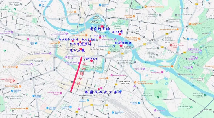 部分景點分布圖 made by Emma.