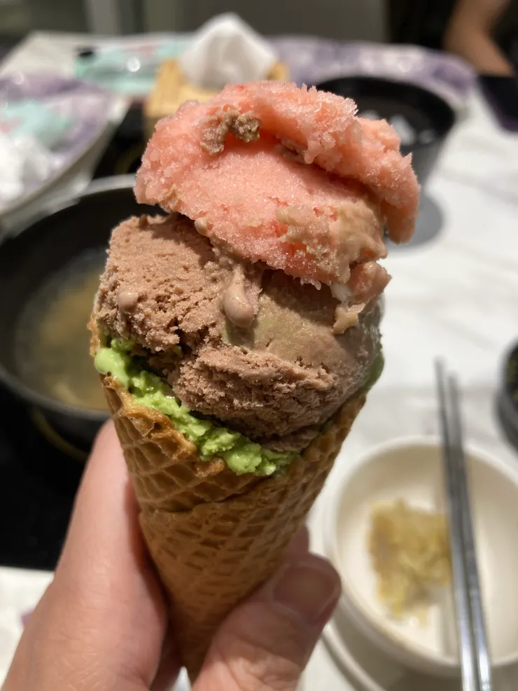 飯後甜點一定要吃一下冰淇淋！