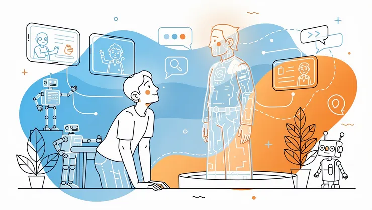 historical figure hologram in conversation with student, immersive role-play learning experience