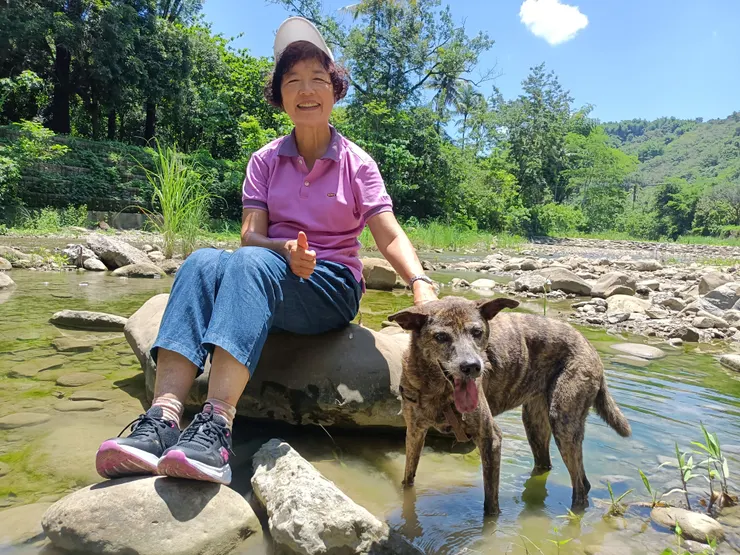 與媽媽、汪汪一同到美濃黃蝶翠谷