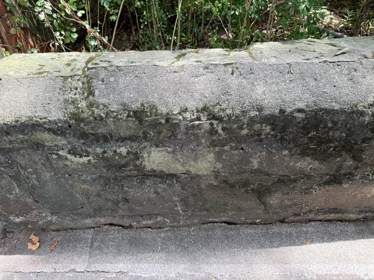 石墩的石頭應該是內湖金面山來的