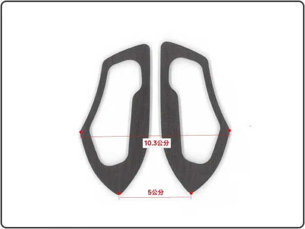 印出來量測這兩處間距，應該要跟上圖所標示的距離一樣!