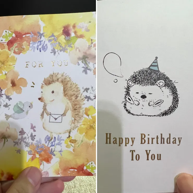 收到的生日卡片