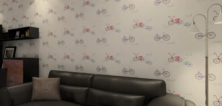 其實我不喜歡掛畫這類飾物，這麼逗趣和獨特的壁紙已經很搶眼了。