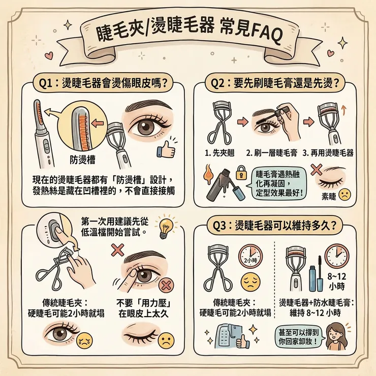 睫毛夾/燙睫毛器 常見FAQ