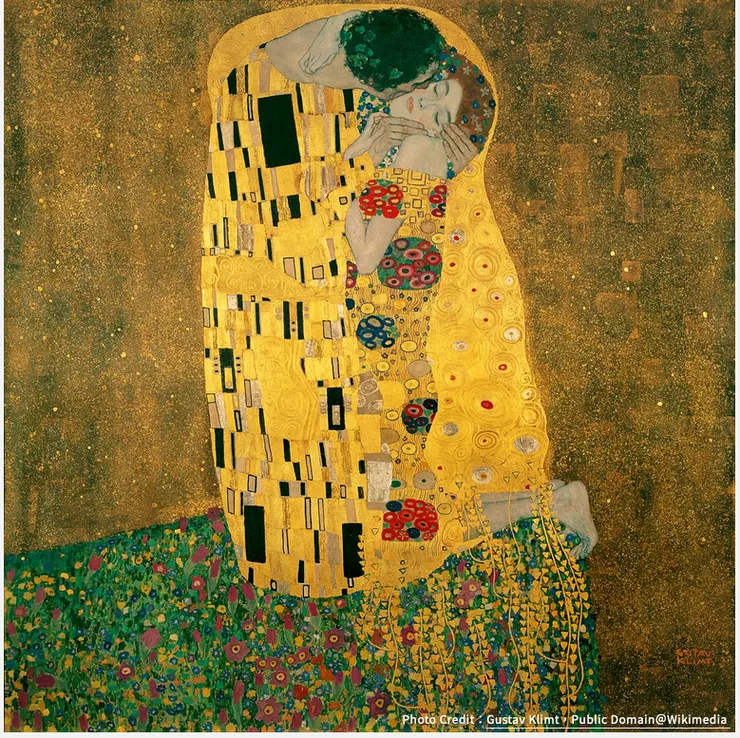 在妖兵衛與毛野那「妳必定屬於我」的充滿強姦式慾求的決戰中，於背景放入這幅藏有大GG的名畫，這不能說是很懂，只能說是超懂。引自「以X光窺探名畫：克林姆名作〈吻〉的外輪廓，其實是一支巨大陽具」