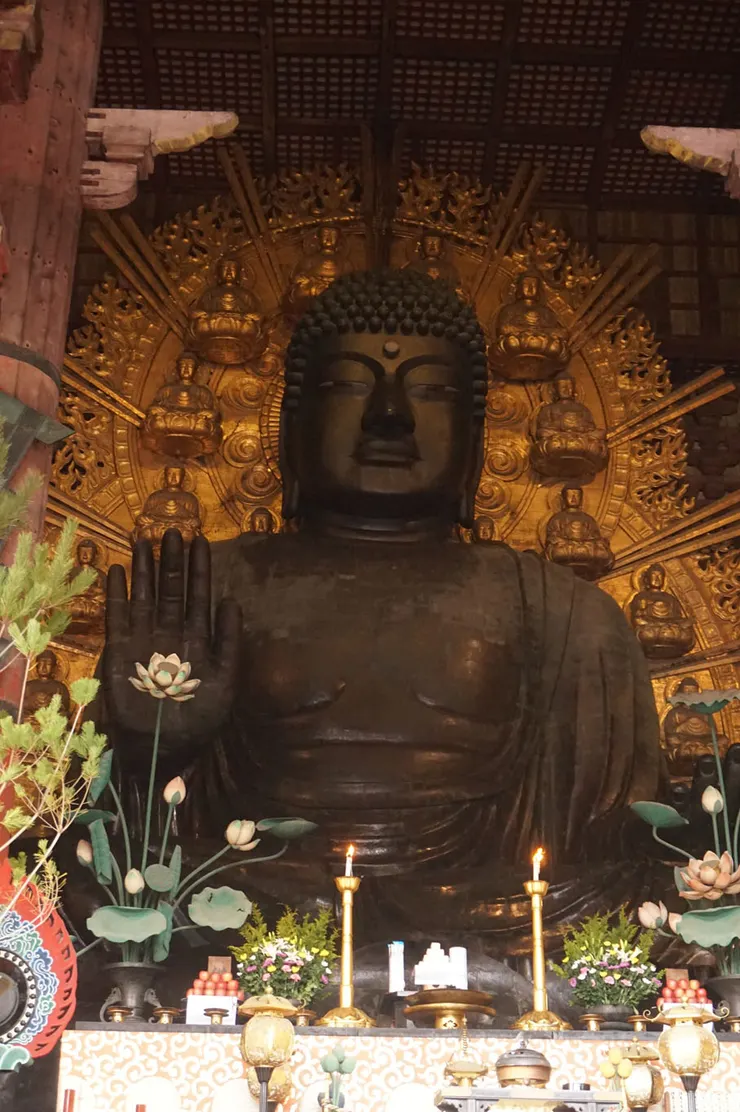 5-6層樓高的東大寺毘盧遮那佛