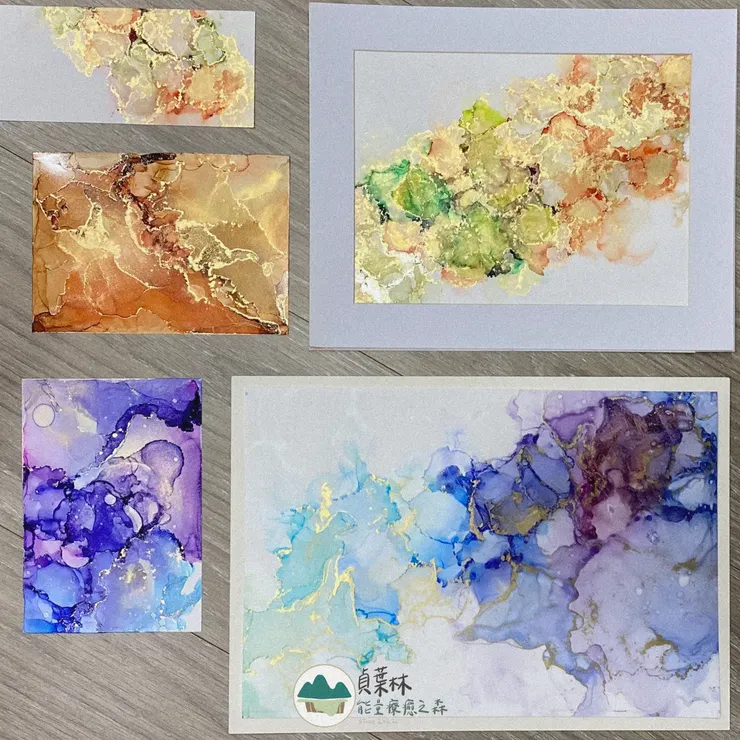 酒精墨水畫成品