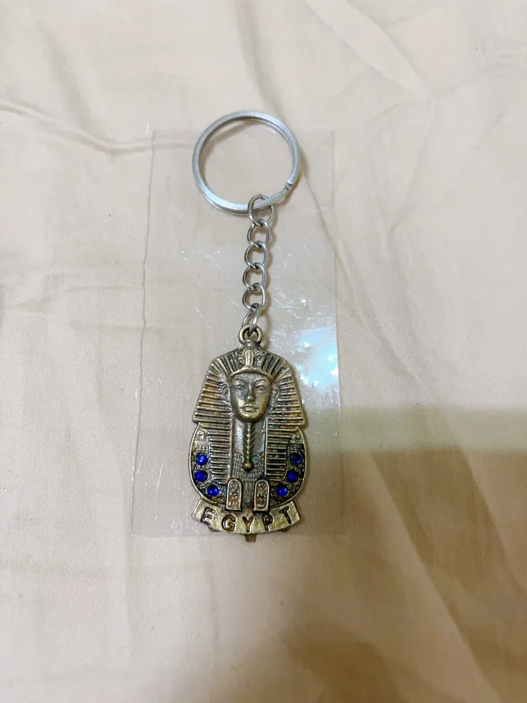 （埃及進口 黃金面具鑰匙圈）