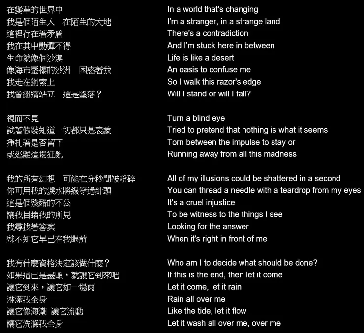 【Wash All Over Me (洗滌我身)】歌詞