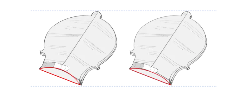 這張圖展示的是拱形的高度。在〈「偵探之眼」——提琴鑑賞的關鍵法則〉中，我們曾提到，拱形結構的弧度設計不僅深刻影響提琴的音色，也是每位製琴師獨具特色的標誌！（圖：感謝強者朋友哆啦提供！）