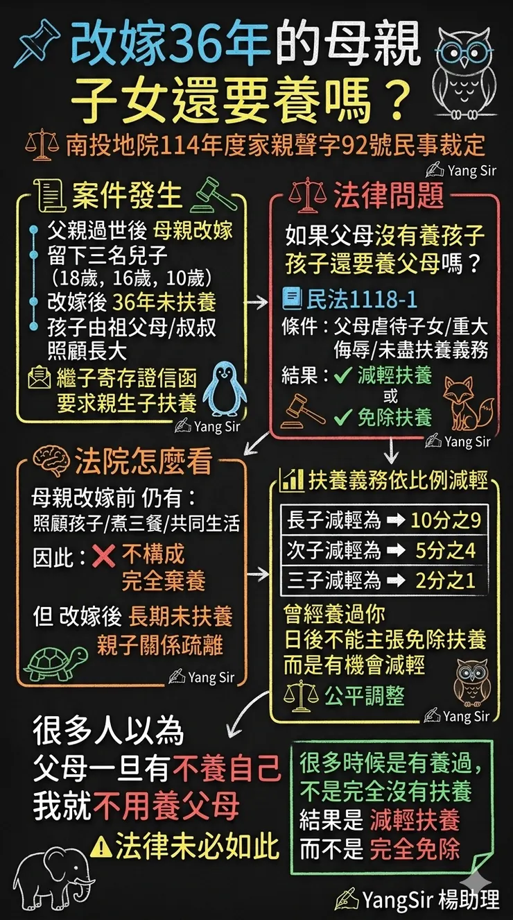 對自己不聞不問的父母，需要扶養嗎？