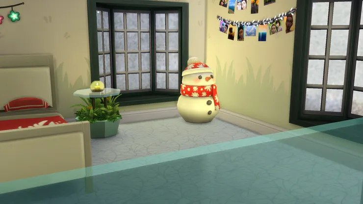 可能我沒在這裏安裝天花燈，很暗，所以用上了很多不同的燈，這個雪人也是一盞，十分可愛。