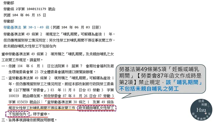 勞動部104.6.15勞動條2字第 1040131179 號函