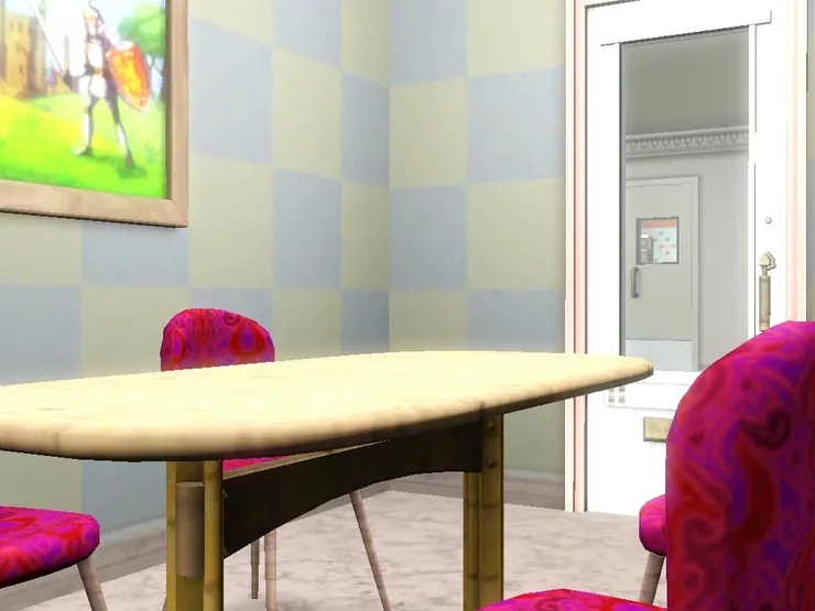 格子圖案的壁紙很好看！正經得來也帶點活潑。