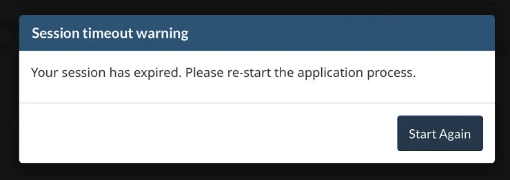 這就是逾時的畫面～