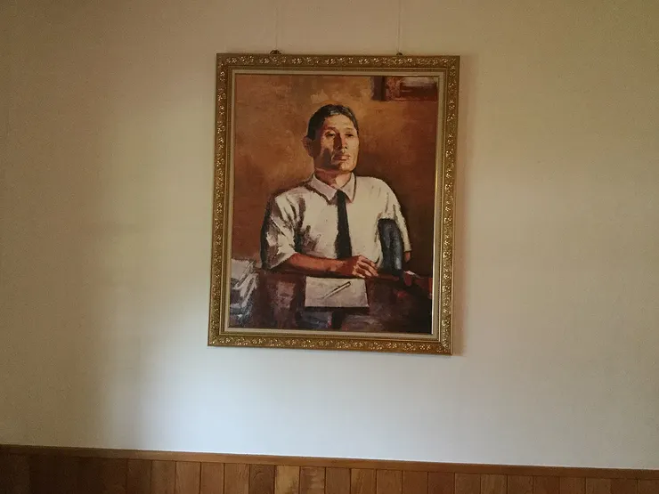 設於八田宅的八田與一肖像畫。