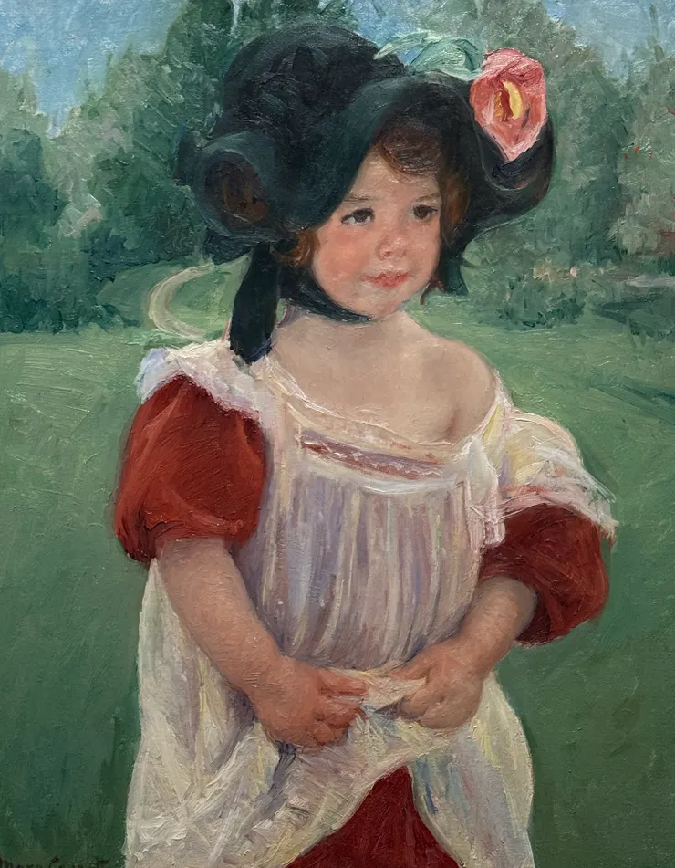 瑪麗-凱薩特 站在花園前的少女