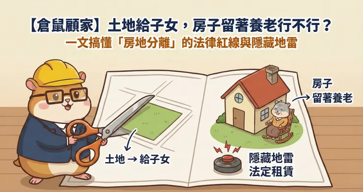 土地給子女，房子留著養老行不行？一文搞懂「房地分離」的法律紅線與隱藏地雷