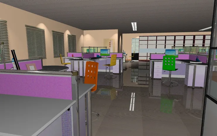 一條又長又直的走廊。