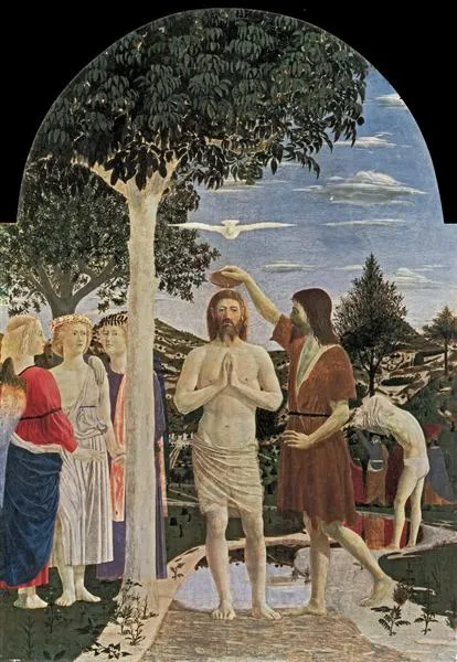  Piero della Francesca《Baptism of Christ 基督的受洗》1448-50年 