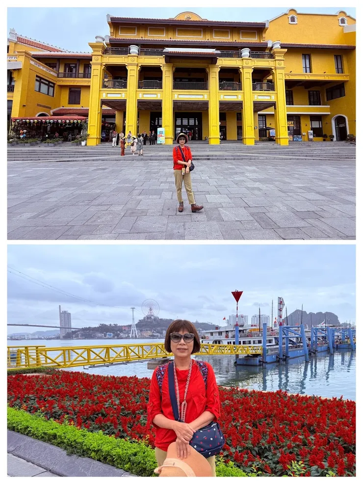 下龍灣客運港停泊大大小小的船