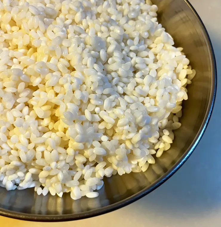 泡水至米粒完全變成不透明白色