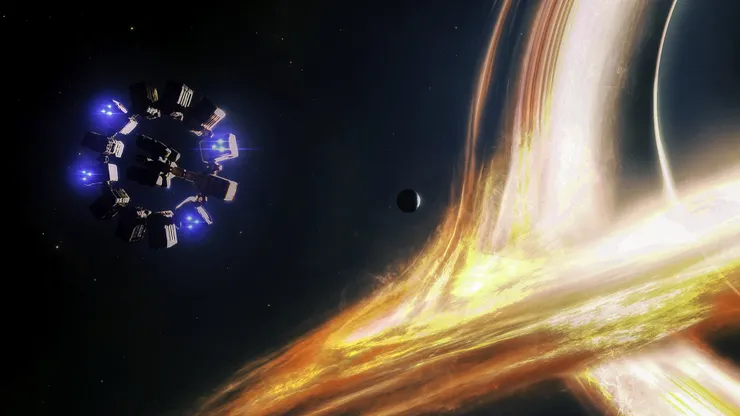 根據愛因斯坦的廣義相對論，距離黑洞越近，時間過得越慢。