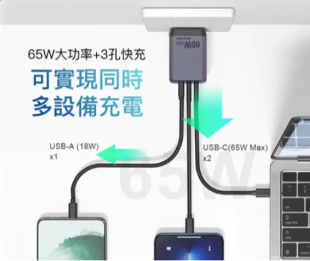 一顆頭可以接三個裝置