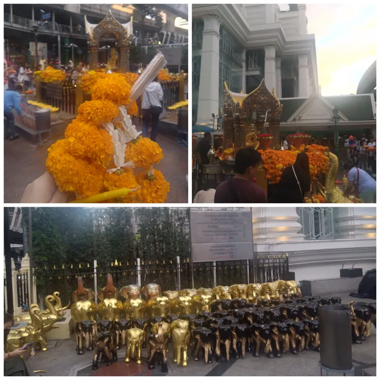 向四面佛許願，希望一切順利！