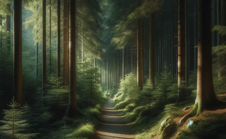 林間小道 - by AI 生成