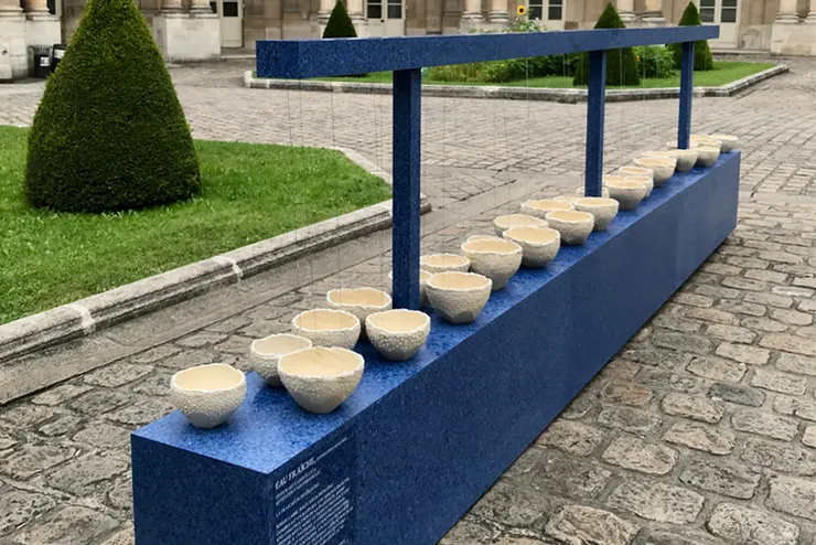 設計師 Lucas Huillet 和調香師 Alexandre Helwani 設計的「Eau Fraîche」（淡香水）裝置。