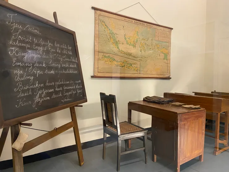 西式教室一景。