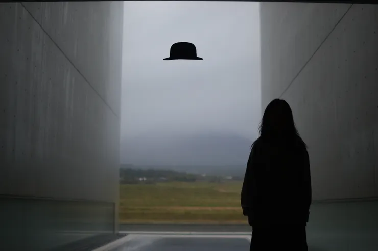 植田正治攝影美術館 好天氣可以看到錐形大山