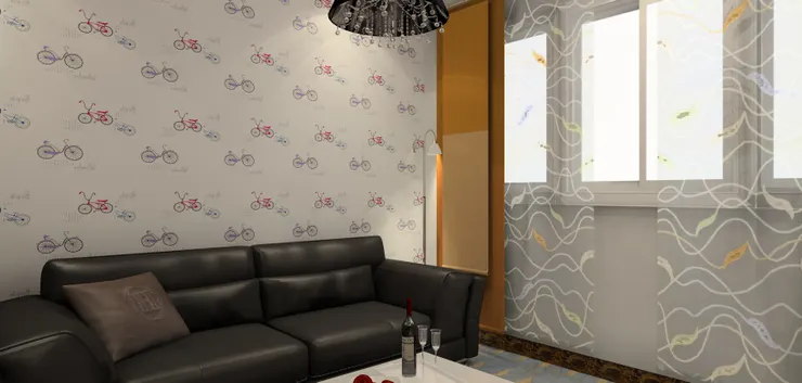 雖然我不喜歡啡色，但這個廳有木材質，這樣配搭一下也很好看。