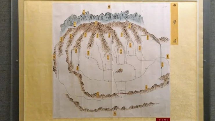 結合山水畫的水勢圖