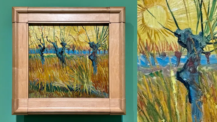 日落時柳樹,1888,3月,亞爾｜2024.09.22於富邦美術館攝影