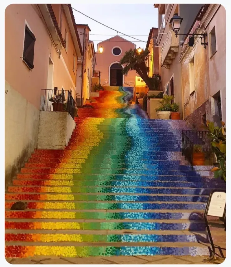 Rainbow Staircase-By Manuel Maratto in Arzachena, Italy