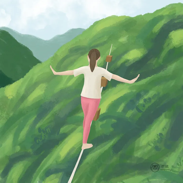此畫作為芒現繪製的概念插畫【遇到困難怎麼辦】