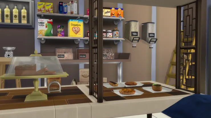 平時沒可能從麵包架中間看出去，現在是機會！