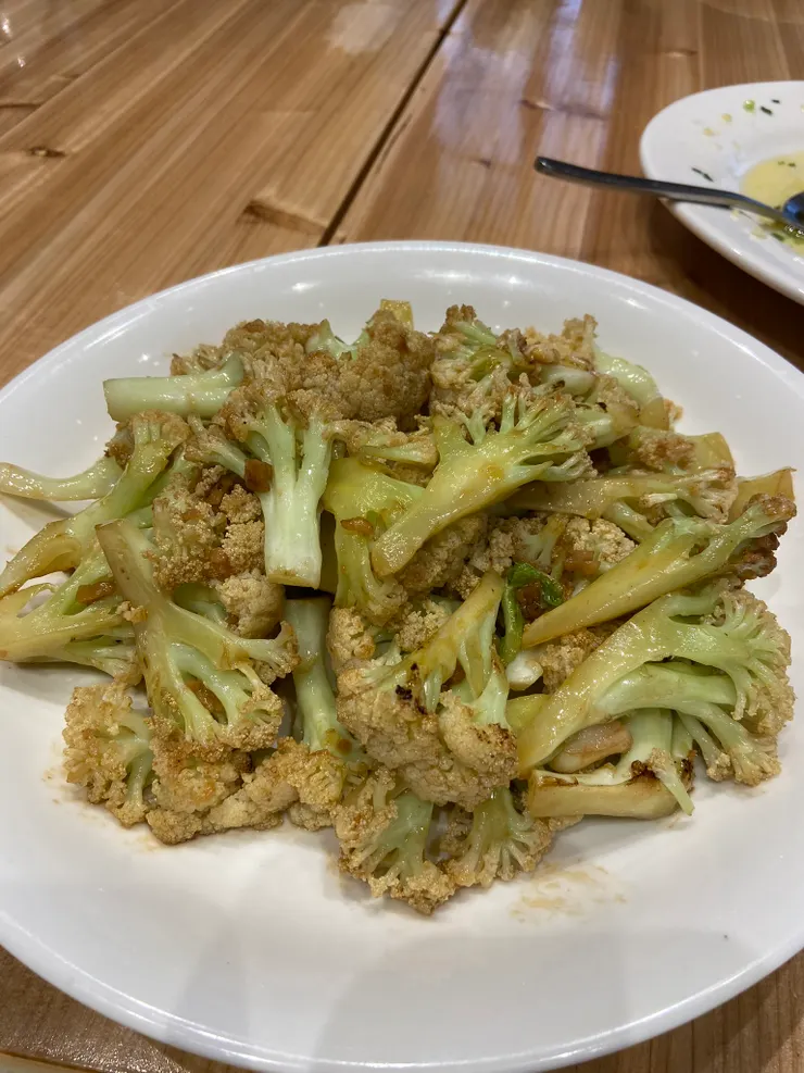 豬油渣拍蒜生炒褔花