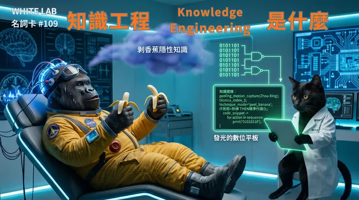 圖片來源：White-Lab 製作（AI 生成／Canva 設計）｜知識工程 (Knowledge Engineering) 是什麼教學封面