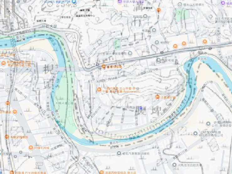1904年台灣堡圖與現在的地圖套圖