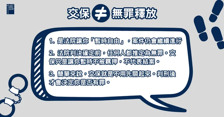 交保不等於無罪