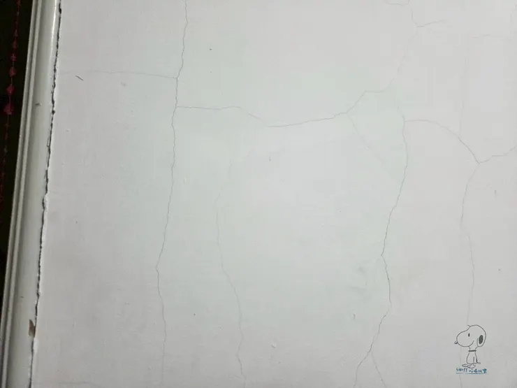 老屋牆壁裂痕的慘況